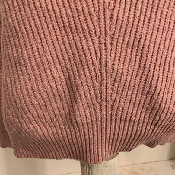 LOFT Outlet Womens Cozy Boat Neck Ribbed Knit Sweater Pink Size XL - Picture 4 of 10